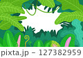 ジャングルのイラストのフレーム背景 127382959