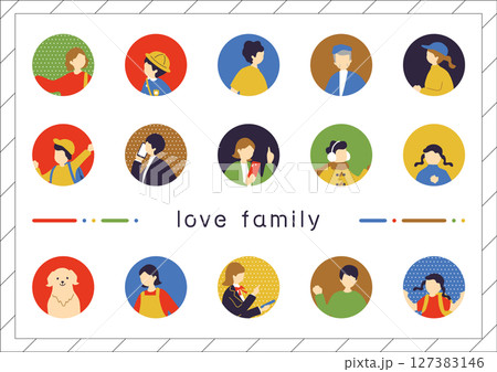 家族の人物アイコン素材集 127383146