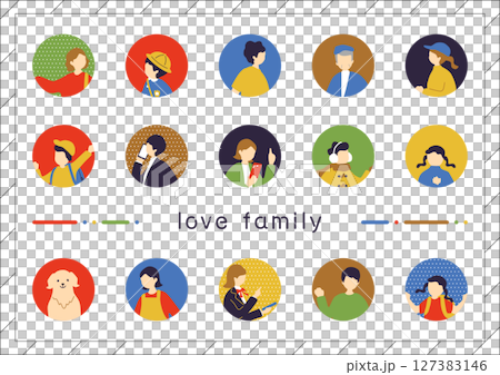 家族の人物アイコン素材集 127383146