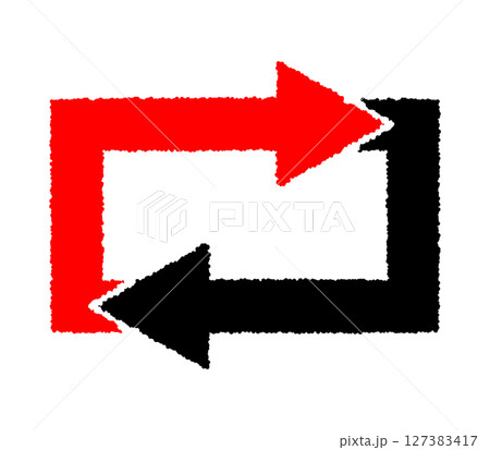 循環している長方形の矢印アイコン 127383417