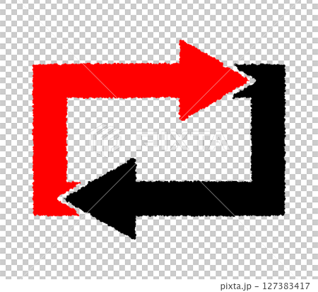 循環している長方形の矢印アイコン 127383417