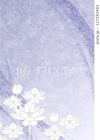 喪中 蓮 和柄 背景 喪中 蓮 和柄 背景 127383483