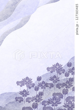 喪中 蓮 和柄 背景 喪中 蓮 和柄 背景 127383485