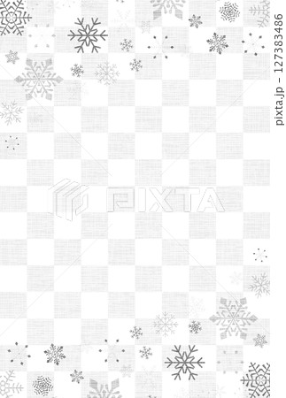 喪中 雪 和柄 背景 喪中 雪 和柄 背景 127383486