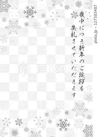 喪中 雪 和柄 背景 喪中 雪 和柄 背景 127383487