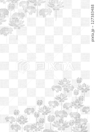 喪中 蓮 和柄 背景 喪中 蓮 和柄 背景 127383488