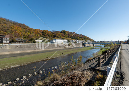 歴史的な古道「塩の道」とその周辺 歴史的な古道「塩の道」とその周辺 127383909