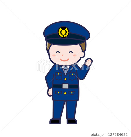 警察官/ななめ/男性 04 警察官/ななめ/男性 04 127384622