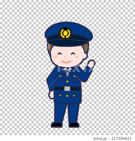 警察官/ななめ/男性 04 警察官/ななめ/男性 04 127384622