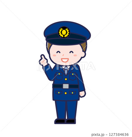 警察官/ななめ/男性 13 警察官/ななめ/男性 13 127384636
