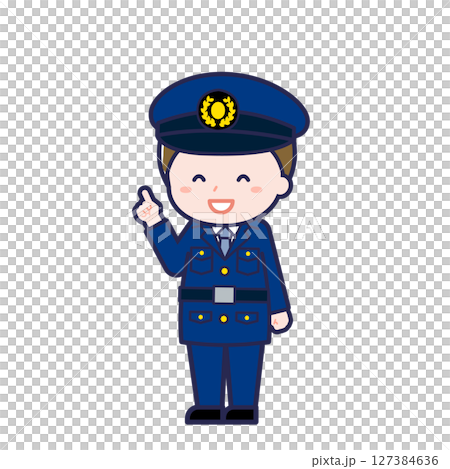 警察官/ななめ/男性 13 警察官/ななめ/男性 13 127384636