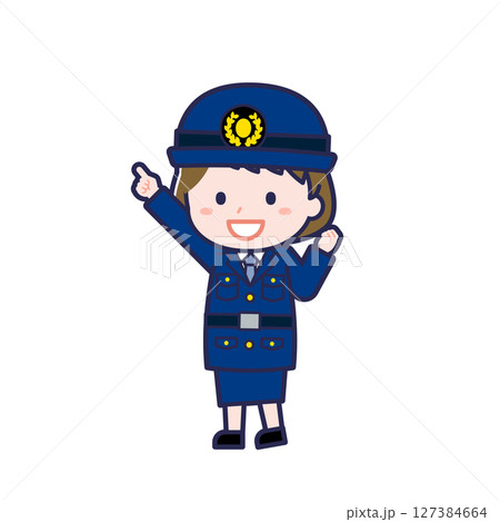 警察官/ななめ/女性 05 警察官/ななめ/女性 05 127384664