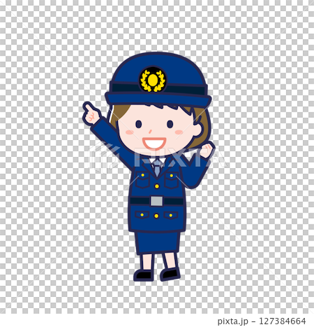 警察官/ななめ/女性 05 警察官/ななめ/女性 05 127384664