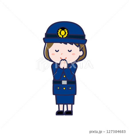 警察官／ななめ／女性 24 127384683