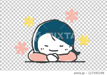 靠窗休息的女人 127385296