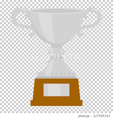 Silver trophy cup illustration 127385352