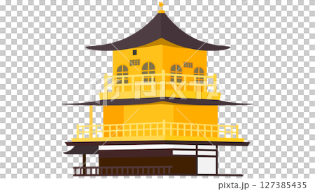 シンプルな金閣寺 127385435