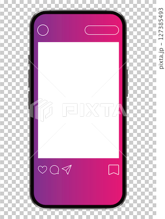Smartphone and SNS screen Smartphone and SNS screen 127385493