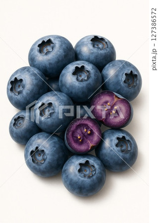 ブルーベリーのイラスト 127386572