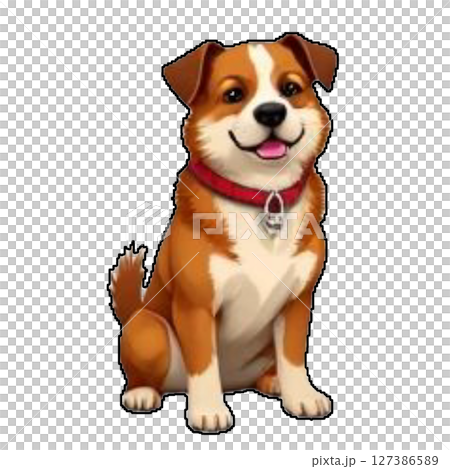 puppy dog with bow 127386589