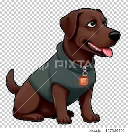 puppy dog with bow 127386591