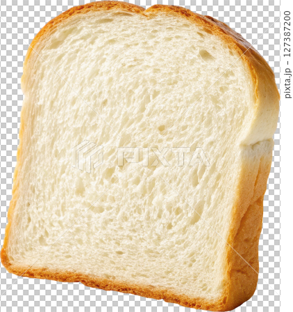 Slice of white bread with a golden edge 127387200