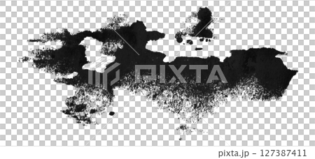 black watercolor background. Artistic hand paint. Isolated on transparent background. black watercolor background. Artistic hand paint. Isolated on transparent background. 127387411