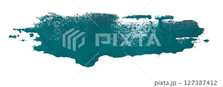 green watercolor background. Artistic hand paint. Isolated on transparent background. 127387412