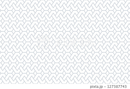 The geometric pattern with lines. Seamless vector background. White and gray texture. Graphic modern pattern. Simple lattice graphic design 127387743