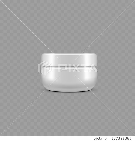 Blank White Cream Jar Mockup for Cosmetic Branding .Vector 127388369
