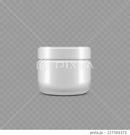 Blank White Cream Jar Mockup for Cosmetic Branding .Vector 127388373