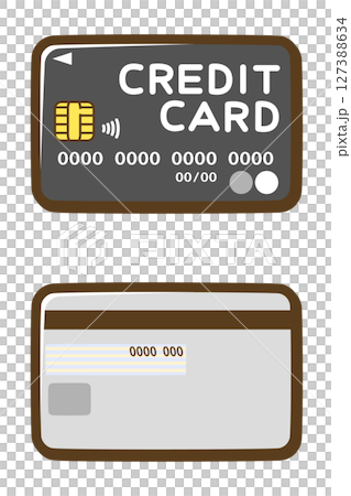 クレジットカード（表面・裏面） 127388634