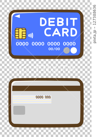 デビットカード（表面・裏面） 127388636
