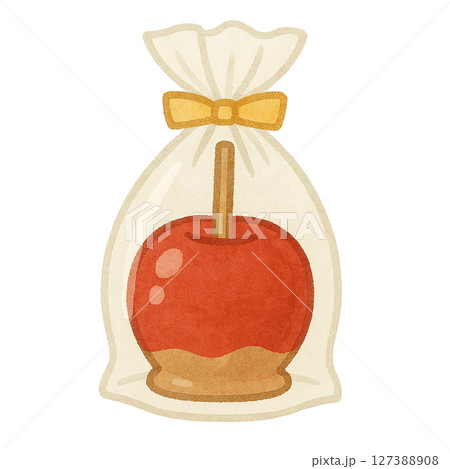 【夏】りんご飴のイラスト/タイプ2 127388908