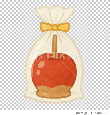 【夏】りんご飴のイラスト/タイプ2 127388908