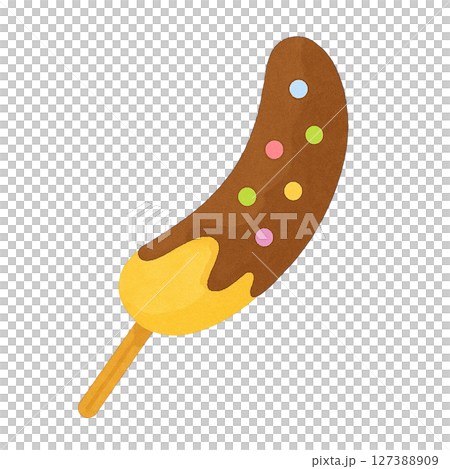 【夏】チョコバナナのイラスト 127388909