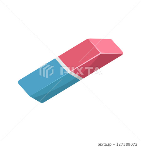 Eraser icon in flat style. Stationery tool vector illustration on isolated background. Rubber office tool sign business concept. Eraser icon in flat style. Stationery tool vector illustration on isolated background. Rubber office tool sign business concept. 127389072