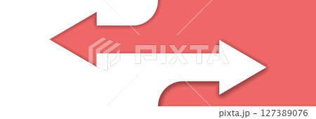 Exchange icon in flat style. Left and right arrow vector illustration on isolated background. Forward sign business concept. 127389076