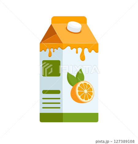 Orange juice icon in flat style. Juicy drink vector illustration on isolated background. Healthy juice sign business concept. Orange juice icon in flat style. Juicy drink vector illustration on isolated background. Healthy juice sign business concept. 127389108