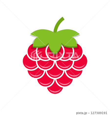 Raspberry fruit icon in flat style. Raspberries berry vector illustration on isolated background. Nature snack sign business concept. Raspberry fruit icon in flat style. Raspberries berry vector illustration on isolated background. Nature snack sign business concept. 127389191