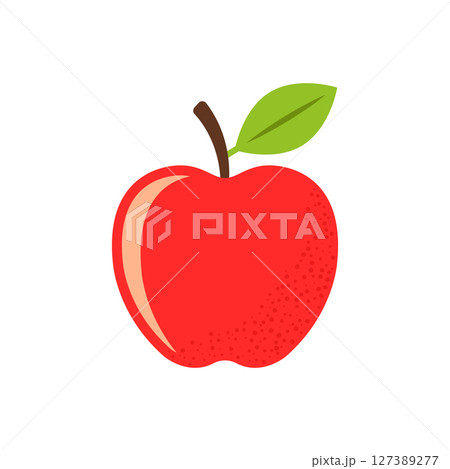 Apple icon in flat style. Fresh fruit vector illustration on isolated background. Fresh apples sign business concept. 127389277