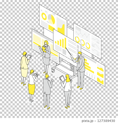 Presentation and listening on multiple screens Presentation and listening on multiple screens 127389430