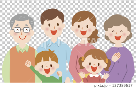 Third generation family with a smile 127389617