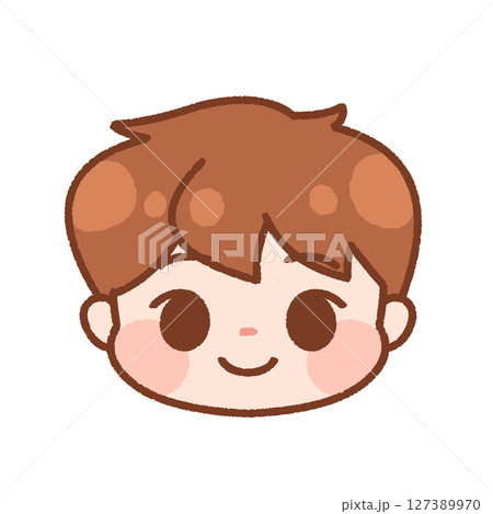 ほほえむ男の子のイラスト・かわいい表情 127389970