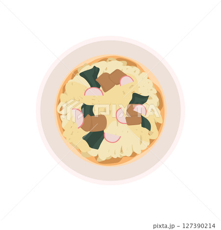 カップうどんにお湯を入れたイラスト カップうどんにお湯を入れたイラスト 127390214