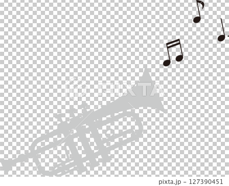 シンプルなトランペットのイラスト素材 127390451