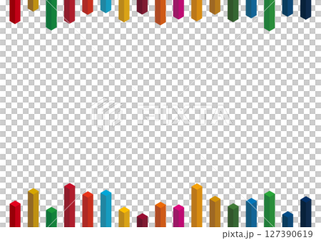 SDGsをイメージしたシンプルで立体的なフレーム　背景素材　ストライプ 127390619