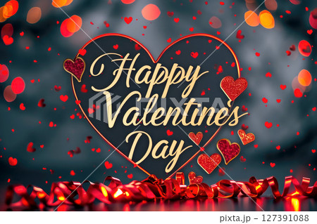Happy valentines day backgrouind. valentine day concept .generative ai 127391088