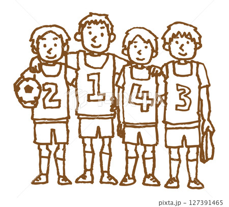 サッカーをする子供たち サッカーをする子供たち 127391465