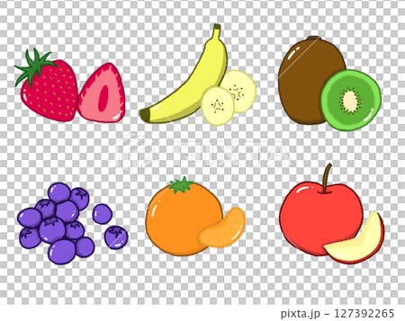 色々 フルーツ イラスト 127392265